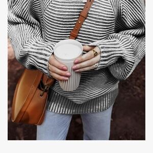 Soft Striped Gray Sweater